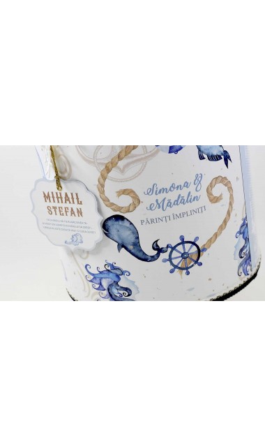 Trusou botez tematica navy Marine Nautical pastel 12